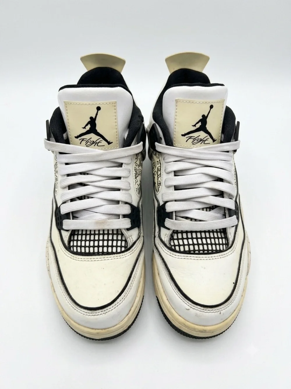 Jordan Men’s Sneakers in White and Black with Cream Accents